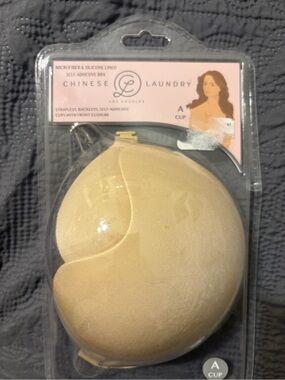 Microfiber and silicone self-adhesive bra